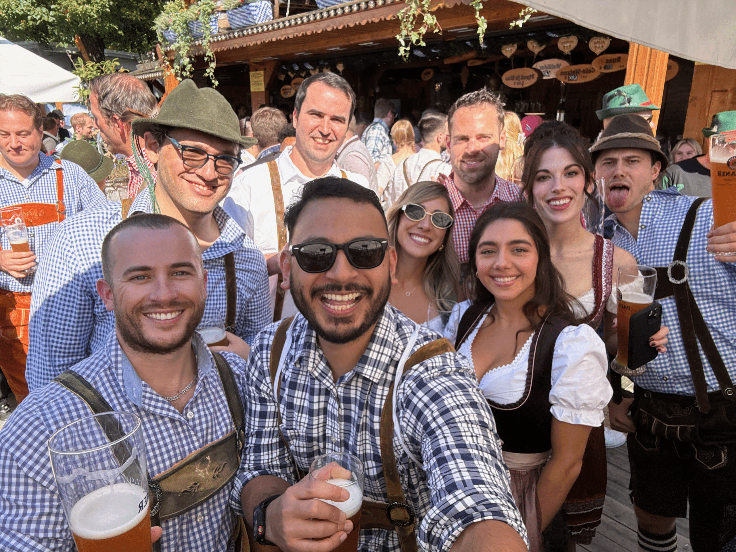 a group of people posing for a photo